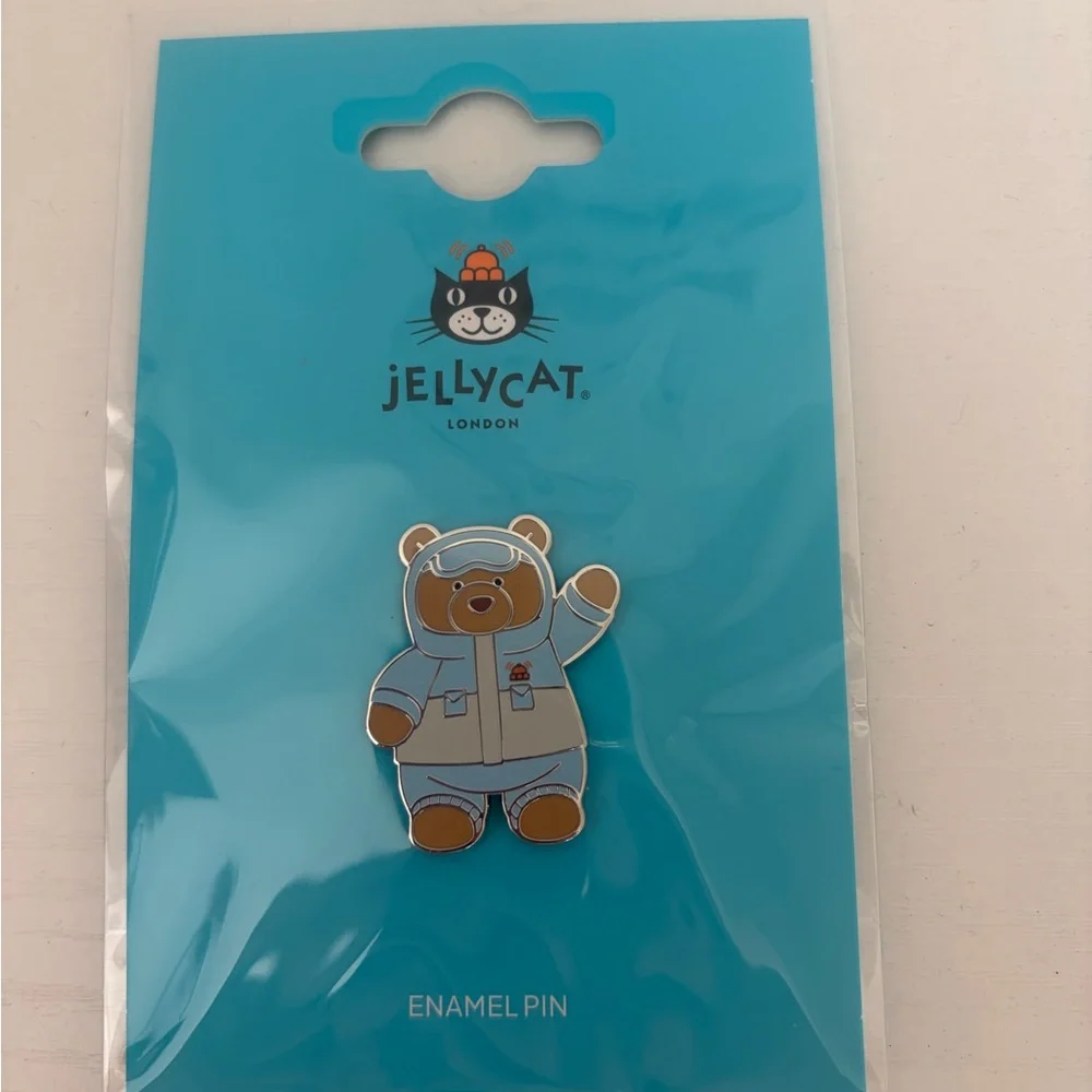 AUTHENTIC Jellycat Official Bartholomew Bear Snow Suit enamel pin- NEW